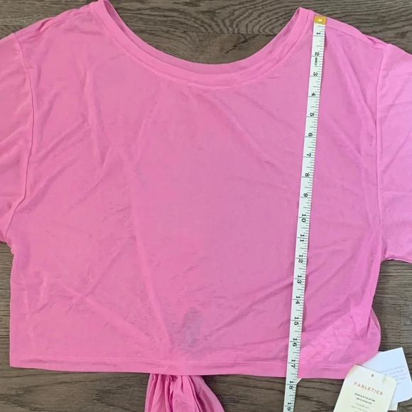 Fabletics Ryan Short-Sleeve Tie Up Tee - Size XXL - Misty Lilac - NWT - Picture 7 of 9